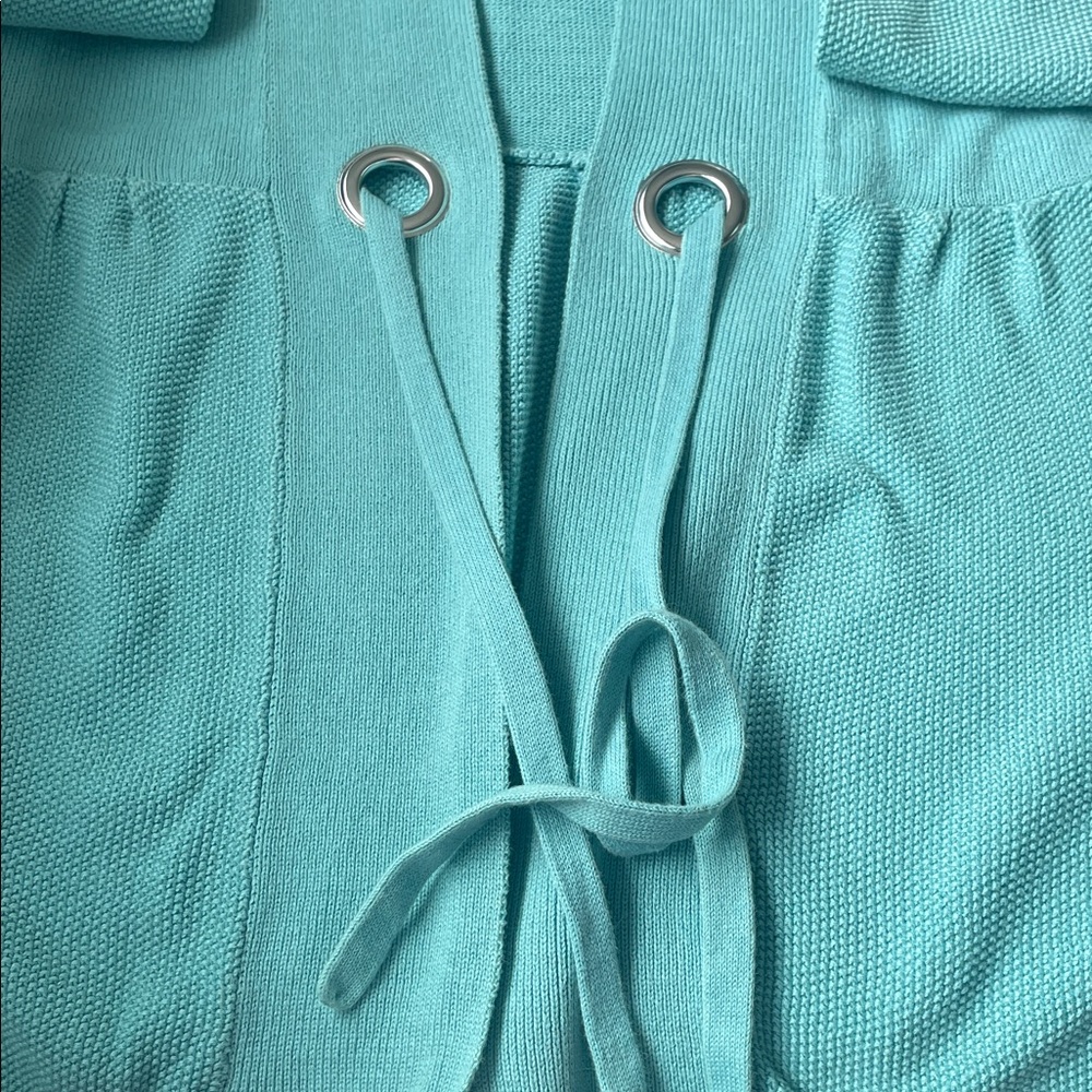 Apt 9 Open-Front Belted Cardigan with Grommet Details and Rolled Cuff and Hem - Picture 6 of 12